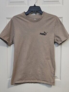 Puma Taupe Crewneck Tee with Black Logo